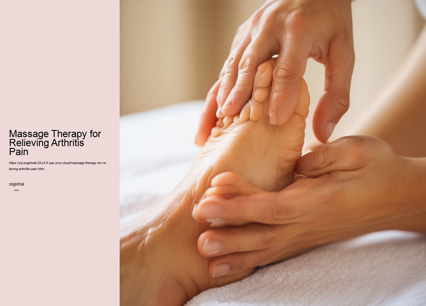 Massage Therapy for Relieving Arthritis Pain